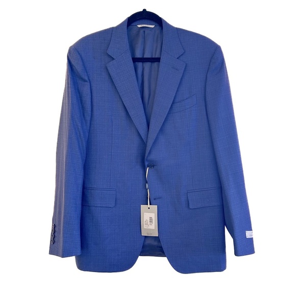 Canali Other - Canali Men’s Wool Blazer Blue Plaid Sz 40R Luxury Comfort Wedding Made in Italy